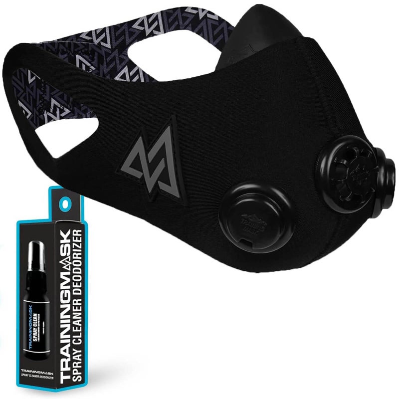 TRAININGMASK Elevation Training Mask 20 Blackout Spray Clean MultiPatented with Clincal StudiesStamina Endurance Medium